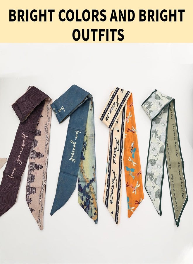 braxan 20 Pcs Bag Scarf, Purse Scarf For Handbags, Silk Neck Scarves For Purse Bags, Handbag Handle Ribbon, Stylish & Versatile Accessory - Image 5